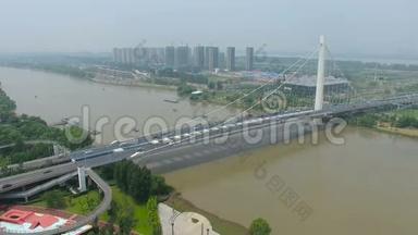南京长江大桥公路立交鸟瞰图